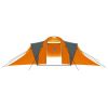 Camping Tent 9 Persons Fabric Gray and Orange