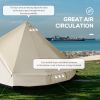 Outsunny 10-Person Yurt Tent Glamping Bell Tent with Spacious Interior, Breathable Waterproof Design, for Family Outdoor Camping, 16' x 16' x 10'