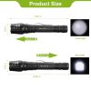 2Packs Tactical Military LED Flashlight 50000LM Zoomable Rechargeable Flashlight Torch w/ 5Modes SOS Night Light