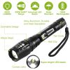 2Packs Tactical Military LED Flashlight 50000LM Zoomable Rechargeable Flashlight Torch w/ 5Modes SOS Night Light