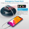 Portable Camping Fan Rechargeable Hanging Tent Lamp Emergency Power Bank with 3 Fan Speeds 2 Lighting Brightness