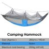 Travel Camping Hammock with Net Mosquito Lightweight Nylon Fabric