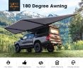 San Hima 180 Degree Free-Standing Awning 600D Double-Ripstop Oxford UPF50+ 4WD